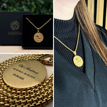 Cargar imagen en el visor de la galería, Collar zodiacal personalizado chapado en oro de 18 quilates – Incluido en la caja de regalo