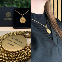 Cargar imagen en el visor de la galería, Collar zodiacal personalizado chapado en oro de 18 quilates – Incluido en la caja de regalo