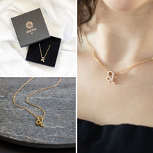 Cargar imagen en el visor de la galería, Collar zodiacal chapado en oro de 18 quilates